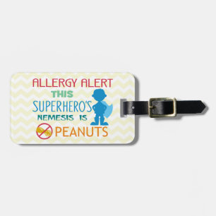 À Bagage Étiquette d'alerte de super héros d'allergie