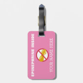 À Bagage Étiquette d'alerte de super héros d'allergie (Dos Vertical)