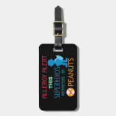 À Bagage Étiquette d'alerte de super héros d'allergie (Devant Vertical)