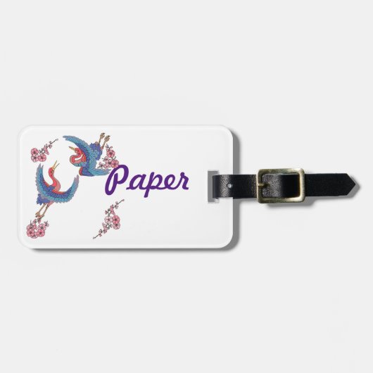 À Bagage étiquette d'artisanat papier (Devant horizontal)