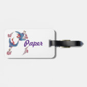À Bagage étiquette d'artisanat papier (Dos horizontal)