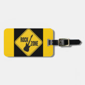 À Bagage étiquette de bagage, zone de roche, guitare, rock (Devant horizontal)