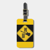 À Bagage étiquette de bagage, zone de roche, guitare, rock (Devant Vertical)