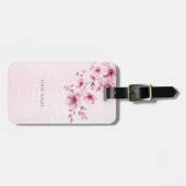 À Bagage Étiquette de bagages couleur rose (Devant horizontal)
