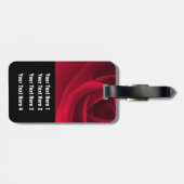 À Bagage Étiquette de bagages couleur rose rouge (Dos horizontal)