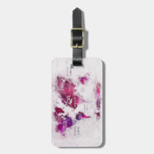 À Bagage étiquette de bagages de carte du monde (Devant Vertical)