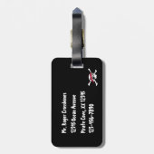 À Bagage Étiquette de bagages de jolly roger de drapeau de (Dos Vertical)