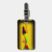 À Bagage étiquette de bagages de sirène de brunette (Devant Vertical)