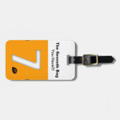 À Bagage Étiquette de bagages de voyage du septième sac (Devant horizontal)