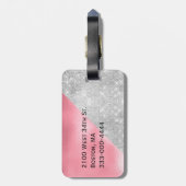 À Bagage Étiquette de bagages Monogrammé (Dos Vertical)