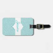 À Bagage Étiquette de bagages Monogramme Parties scintillan (Devant horizontal)