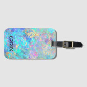 À Bagage étiquette de bagages photo opal (Devant Horizontal)