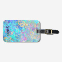 étiquette de bagages photo opal