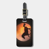 À Bagage Étiquette de bagages pour le cheval et la lune (Devant Vertical)