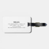 À Bagage étiquette de bagages pro Monogram (Dos horizontal)