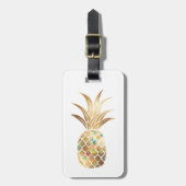 À Bagage Étiquette de bagages Regal Gold Collage (Devant Vertical)