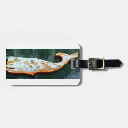 À Bagage étiquette de baleine sculptée (Devant horizontal)