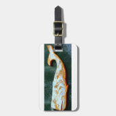 À Bagage étiquette de baleine sculptée (Devant Vertical)