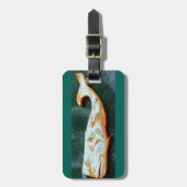 À Bagage étiquette de baleine sculptée (Devant Vertical)