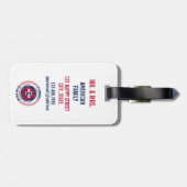 À Bagage Étiquette de cadeau personnalisé de l'État de Flor (Dos horizontal)