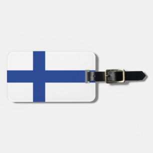 À Bagage Étiquette de coutume de drapeau de la Finlande