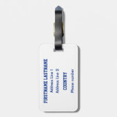 À Bagage Étiquette de coutume de drapeau de la Finlande (Dos Vertical)