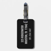 À Bagage Étiquette de coutume de monogramme personnalisée (Dos Vertical)