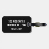 À Bagage Étiquette de coutume de monogramme personnalisée (Dos horizontal)