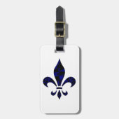 À Bagage Étiquette de Fleur De Lys Luggage (ajoutez votre (Devant Vertical)