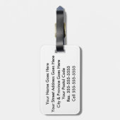 À Bagage Étiquette de Fleur De Lys Luggage (ajoutez votre (Dos Vertical)