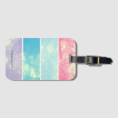 À Bagage Étiquette de la bulle d'aquarelle Monogramme (Devant Horizontal)