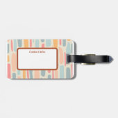 À Bagage Étiquette de la fille Cartoon Kitty Nom du chat Ba (Dos horizontal)