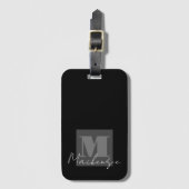 À Bagage Étiquette de la police gras monogramme (Devant Vertical)