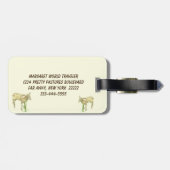 À Bagage Étiquette de la valise d'agneau doux (Dos horizontal)