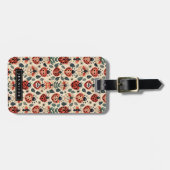 À Bagage Étiquette de la valise des fleurs de Ladybug (Devant horizontal)