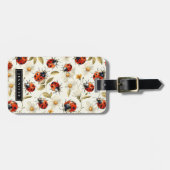À Bagage Étiquette de la valise des fleurs de Ladybug (Devant horizontal)