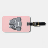 À Bagage Étiquette de l'éléphant de dessin animé (Devant horizontal)