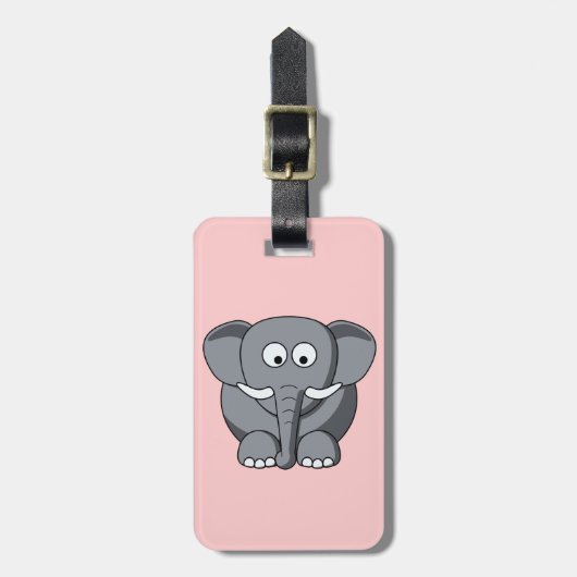 À Bagage Étiquette de l'éléphant de dessin animé (Devant Vertical)