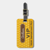 À Bagage Étiquette de nom de transporteur d'animal familier (Devant Vertical)