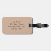 À Bagage Étiquette de point de polka avec l'initiale, pois (Dos horizontal)