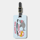 À Bagage Étiquette de requin d'alerte d'allergie d'arachide (Devant Vertical)