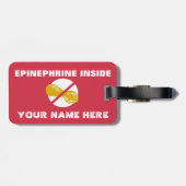 À Bagage Étiquette de requin d'alerte d'allergie d'arachide (Dos horizontal)