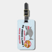 À Bagage Étiquette de requin d'alerte d'allergie de noix (Devant Vertical)