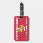 À Bagage Étiquette de requin d'alerte d'allergie de noix (Dos Vertical)