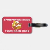 À Bagage Étiquette de requin d'alerte d'allergie d'écrou (Dos horizontal)