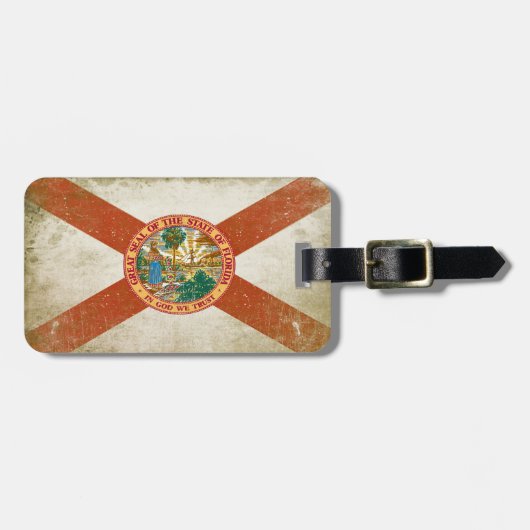 À Bagage Étiquette de sac avec le drapeau affligé de la (Devant horizontal)