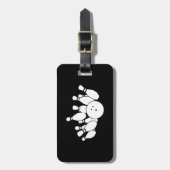 À Bagage Étiquette de sac de bowling noir (Devant Vertical)