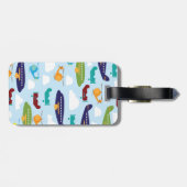 À Bagage Étiquette de sac de carte d'embarquement (Dos horizontal)