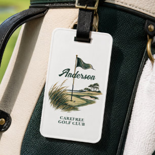 À Bagage Étiquette de sac de golf classique avec nom du clu