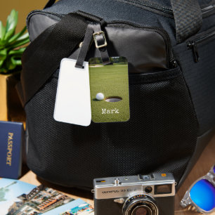 À Bagage Étiquette de sac de golfeur avec balle de golf au